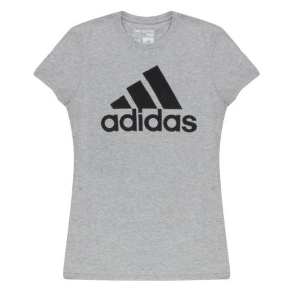 gray adidas shirt womens